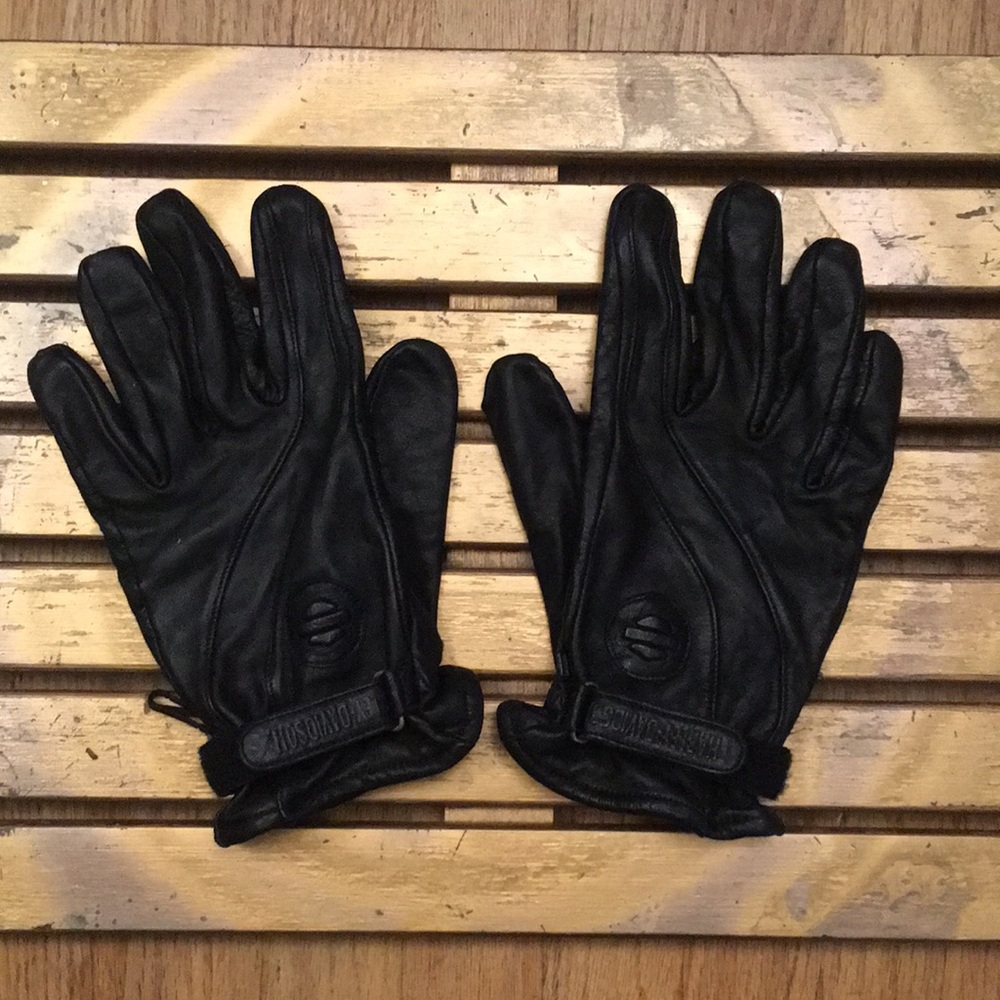 Harley-Davidson Black Leather Riding Gloves